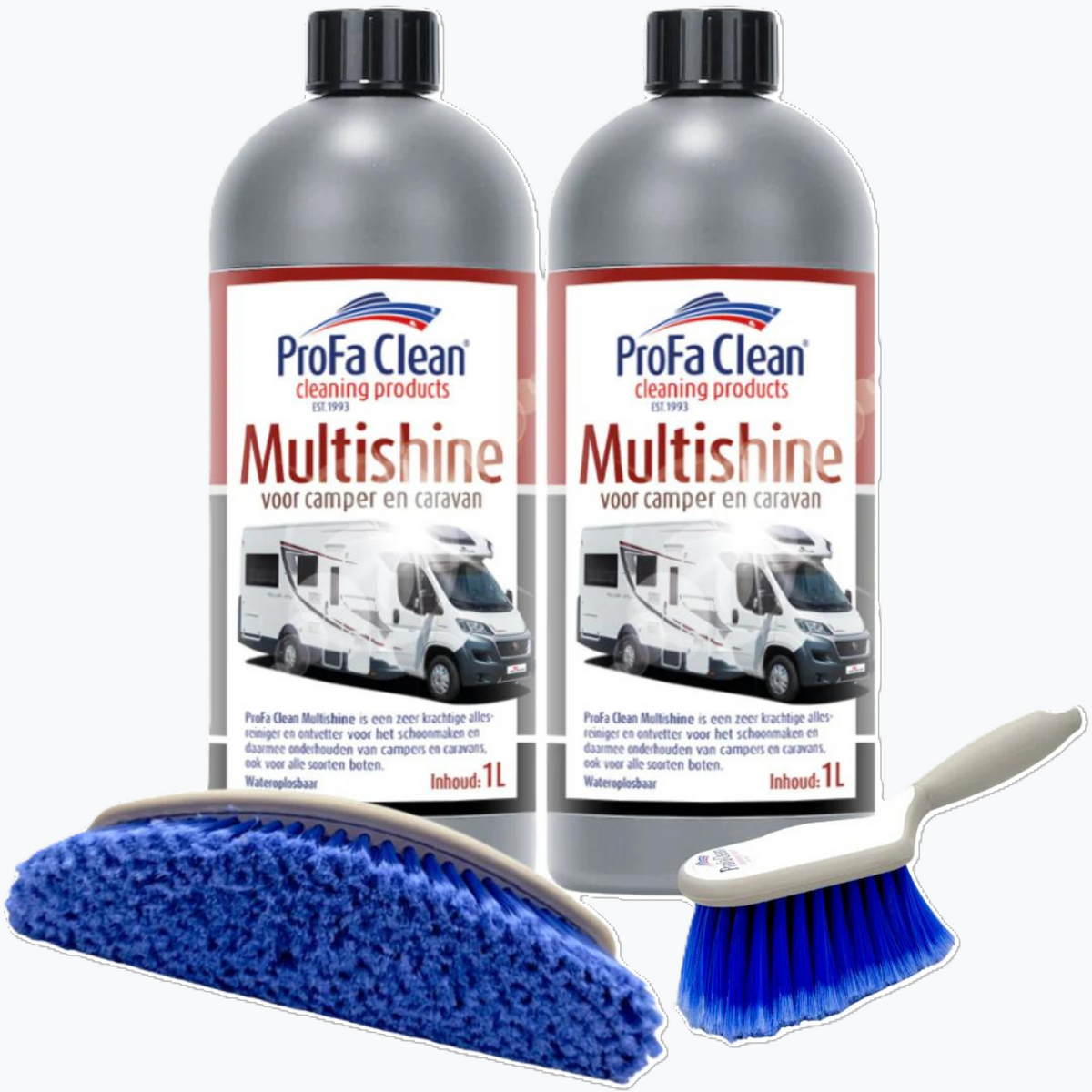 Complete Campers & Caravans Package - Multishine (2L) + Broom & Handbrush