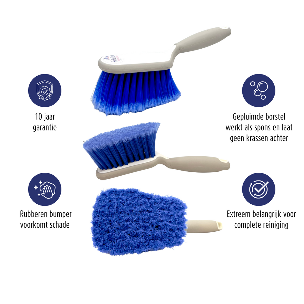 Profa Clean Handbrush Deluxe - extra weiche Fasern und Gummi -Beule