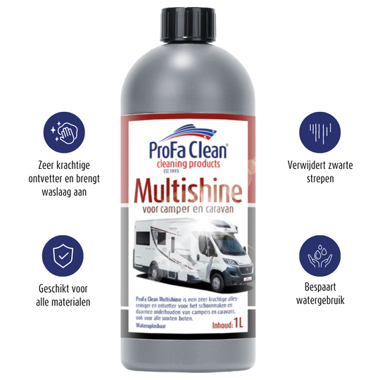 Compleet Campers & Caravans Pakket - Multishine (2L) + Bezem & Handborstel