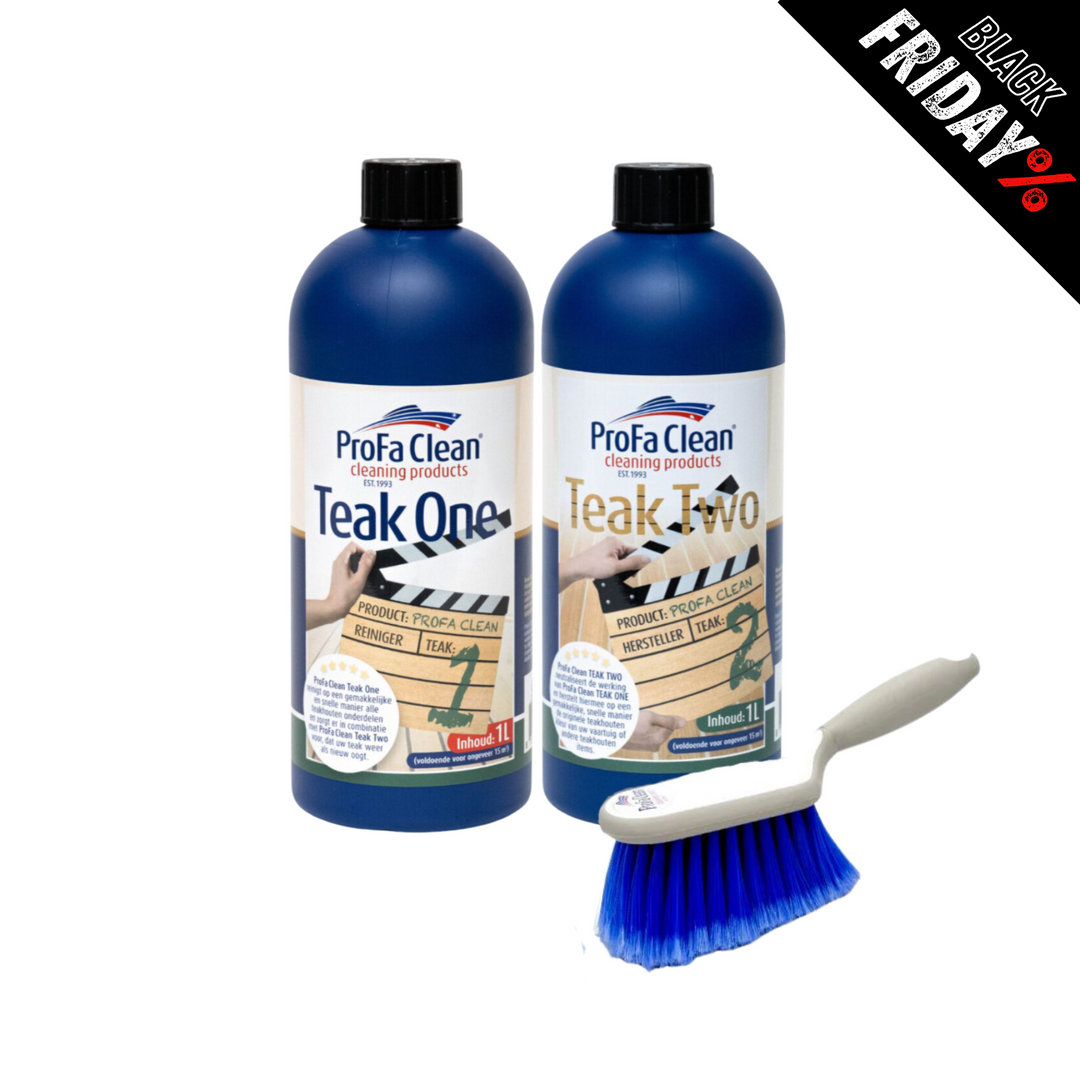 Teakpaket - Teak 1 & 2 (Reiniger und Reparaturen) + unser einzigartiges Handbrush Deluxe