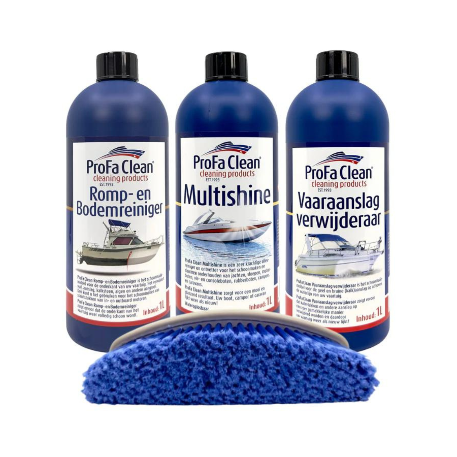 3-in-1 cleaning package for your boat-with brush brush