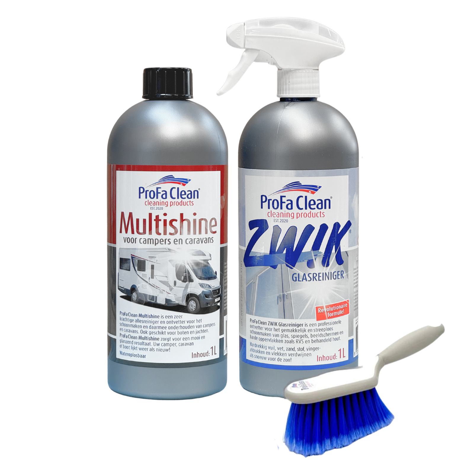 Multishine & Zwik Glas Cleaner Duo + Handborsel Deluxe